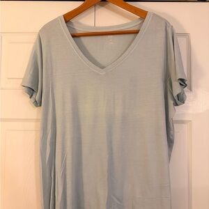 Dip Light Blue V-Neck Short Sleeve Tee